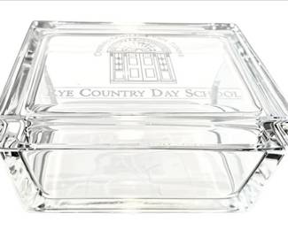 Rye Country Day School Glass Memorabilia Box