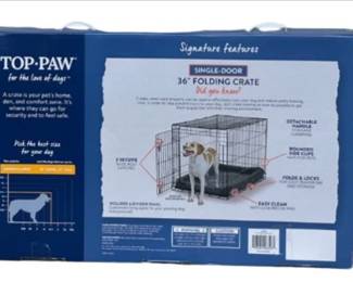 Top Paw Single Door 36 Inch Folding Crate