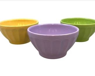 3 Colored Serving Bowls