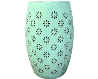 Painted Metal Garden Stool