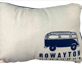 Rowayton Seaside Delights Decorative Pillow With VW Graphics