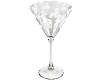 Disney Collection Martini Glass With Mickey Mouse Design