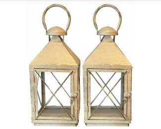 Pair Of Toleware Lanterns