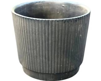 Black Fluted Ceramic Planter