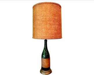 Vieux Cognac Bottle Lamp - In Working Condition