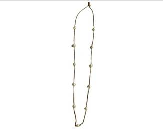 Long Gold And Pearl Costume Necklace