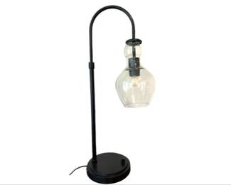 Evelyn&Zoe Verona 27" Arc Table Lamp with Clear Glass Shade