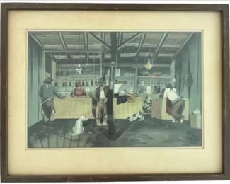 Vintage Collectible Print - Florencio Molina Campos - Notable Argentinian Artist - Framed & Matted