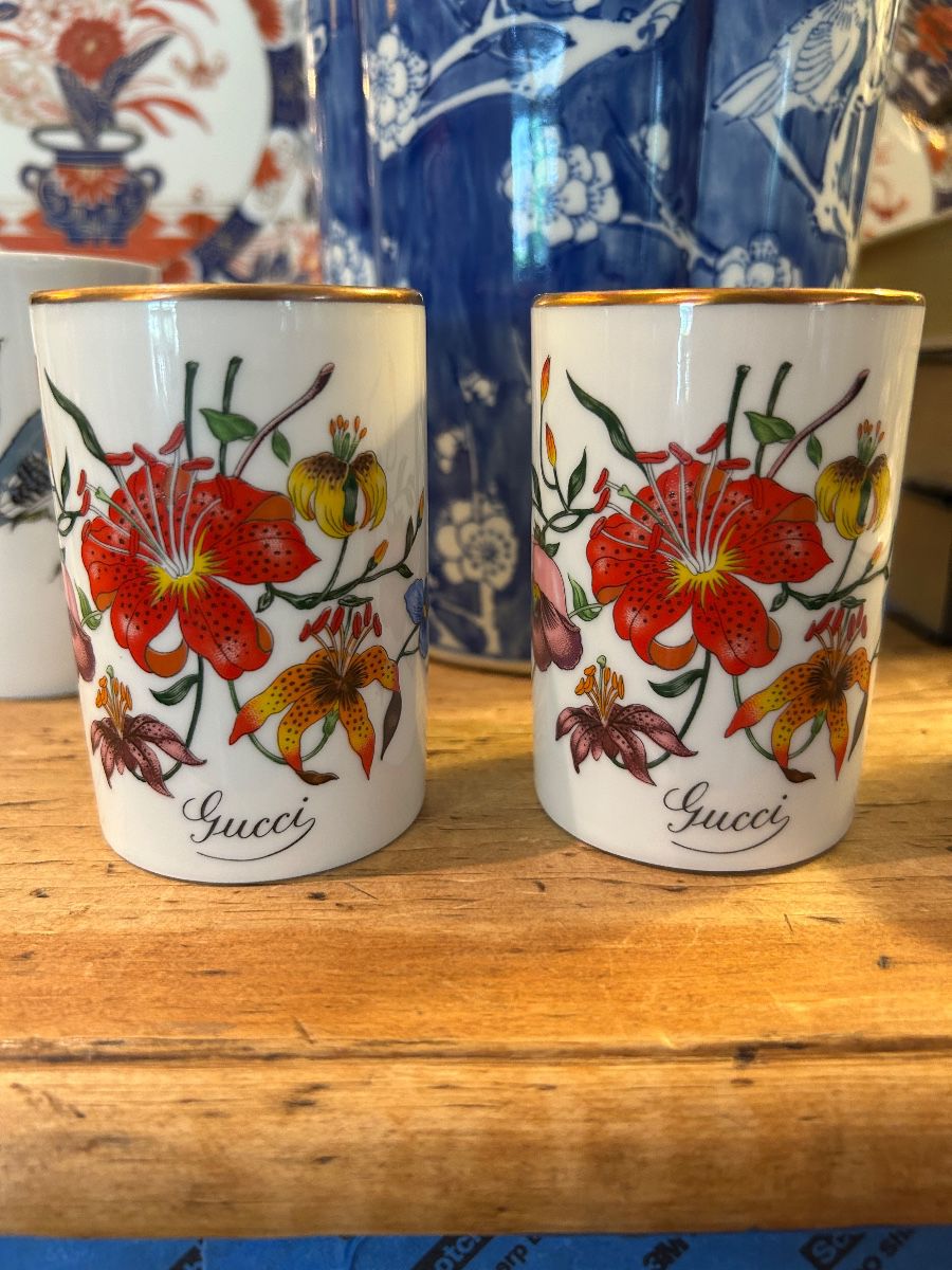2 Gucci (1970s) toothbrush mug