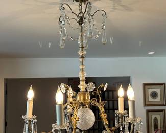 Beautiful chandelier five candle with orb