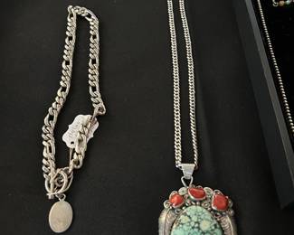 Vintage signed turquoise/sterling