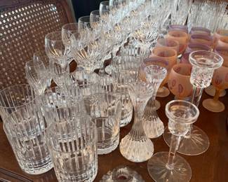 Baccarat crystal cups and wine glasses 