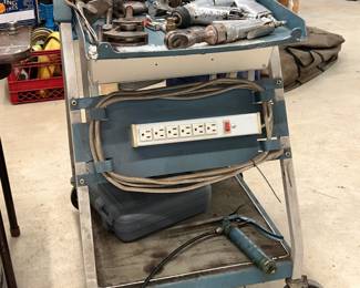 Metal Rolling Cart with electric access