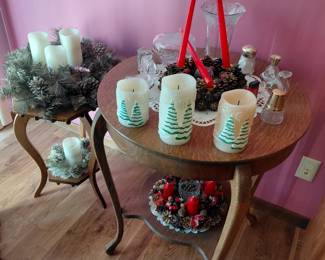 Christmas & Collectible Side Tables (Living Room)