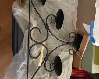 Various metal candle holders