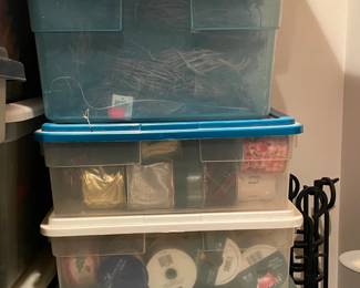 Ribbons - brand new in packaging - kept in plastic bins - never used