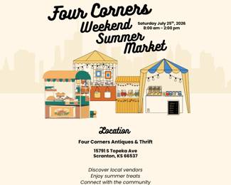Summer Market Poster 18 x 18 in