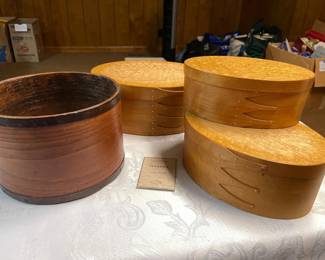 117-BON: Shaker Oval Boxes with E.B. Frye Pantry Box