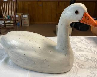 115-BON: Rare Enkeboll Decorative Hand-Carved Wooden Goose Decoy