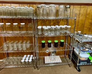 027-BON: Canning Supplies, Shelves and a Cart