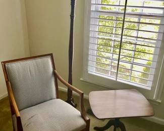 015-MBR: Side Table and Chair Vignette