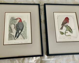 107-MBRC: Two Bird Prints by Lucius B. DuBose