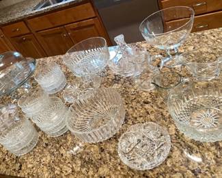062-KIT: Assorted Vintage Cut & Pressed Glass Serveware Collection