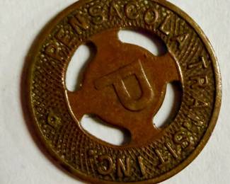 Pensacola transit token from the 1920s