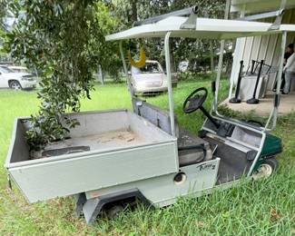 Another picture of the golf cart as you can see it’s missing two tires