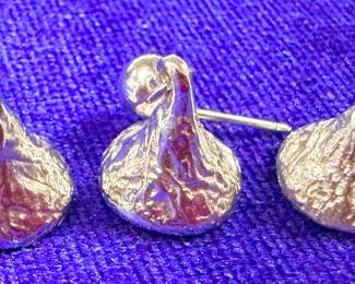 Silver Hershey’s kiss, earrings, and pendant