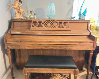 Piano 59 inches wide x 24 1/2 inches deep x 41 inches tall