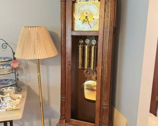 79 inches tall x 21 inches wide c 12 inches deep grandfather clock