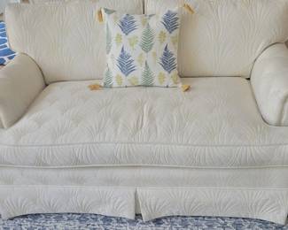 PRESALE - $125 MCM/VINTAGE DOWN/FEATHER WHITE SHELL UPHOLSTERY WITH MATCHING $80 LOVE SEAT
