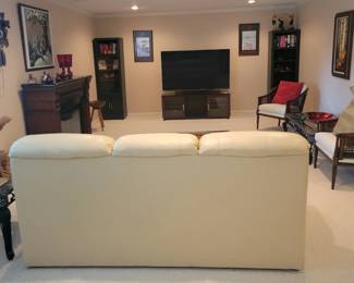 PRESALE - $250 OFF-WHITE/CREAM LA-Z-BOY SLEEPER SOFA WITH THICKER THAN USUAL MATTRESS PAD