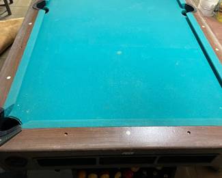 Pool table with accessories