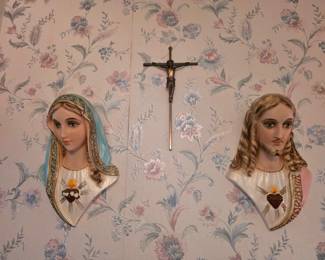 Chalkware wall art