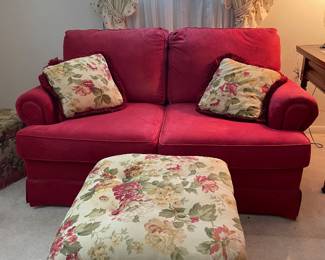 Nice loveseat and ottoman