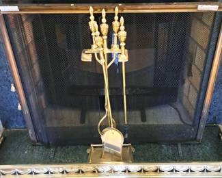 BRASS FIREPLACE FIXTURES