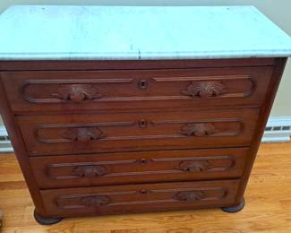 ANTIQUE DRESSER MARBLE TOP