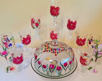 PAINTED GLASSWARE