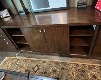 Hooker Media Console with Sliding Doors (30"H x 24" D x 60" W)