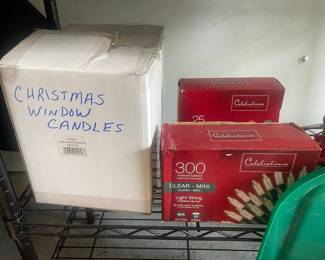 Christmas Window Candles and Mini Light String
