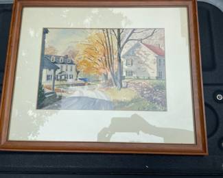 Original Watercolor Landscape by Mildred S. Kratz