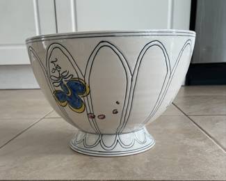 Molly Hatch "Floral Burst" Ceramic Footed Bowl
