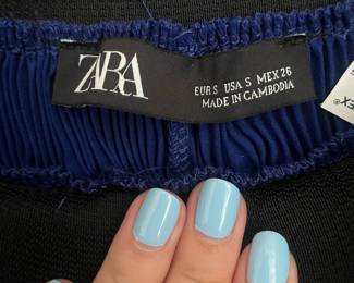 ZARA Pleated Cape Dress with Beading