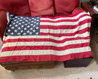 Vintage 48 Star Valley Forge Flag Co. Cotton Bunting American Flag