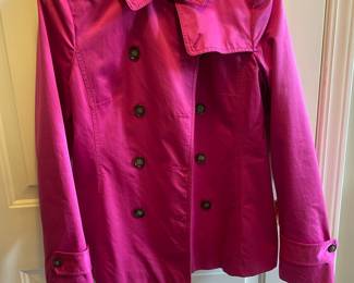 Banana Republic Pink Double Breasted Trench Coat