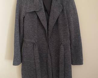 DREW "Made in the USA" Charcoal Heathered Knit Trench Coat