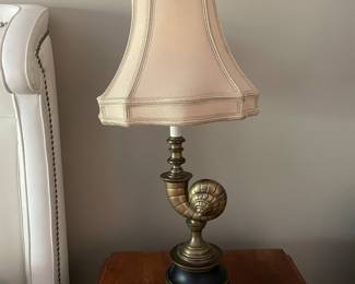 Vintage Brass Nautilus Table Lamp