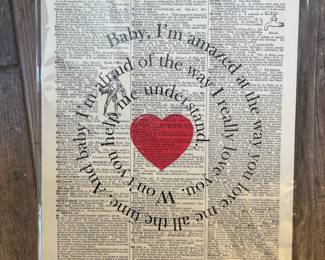Vintage Dictionary Art Print - "Baby I'm Amazed by the Way I Really Love You"